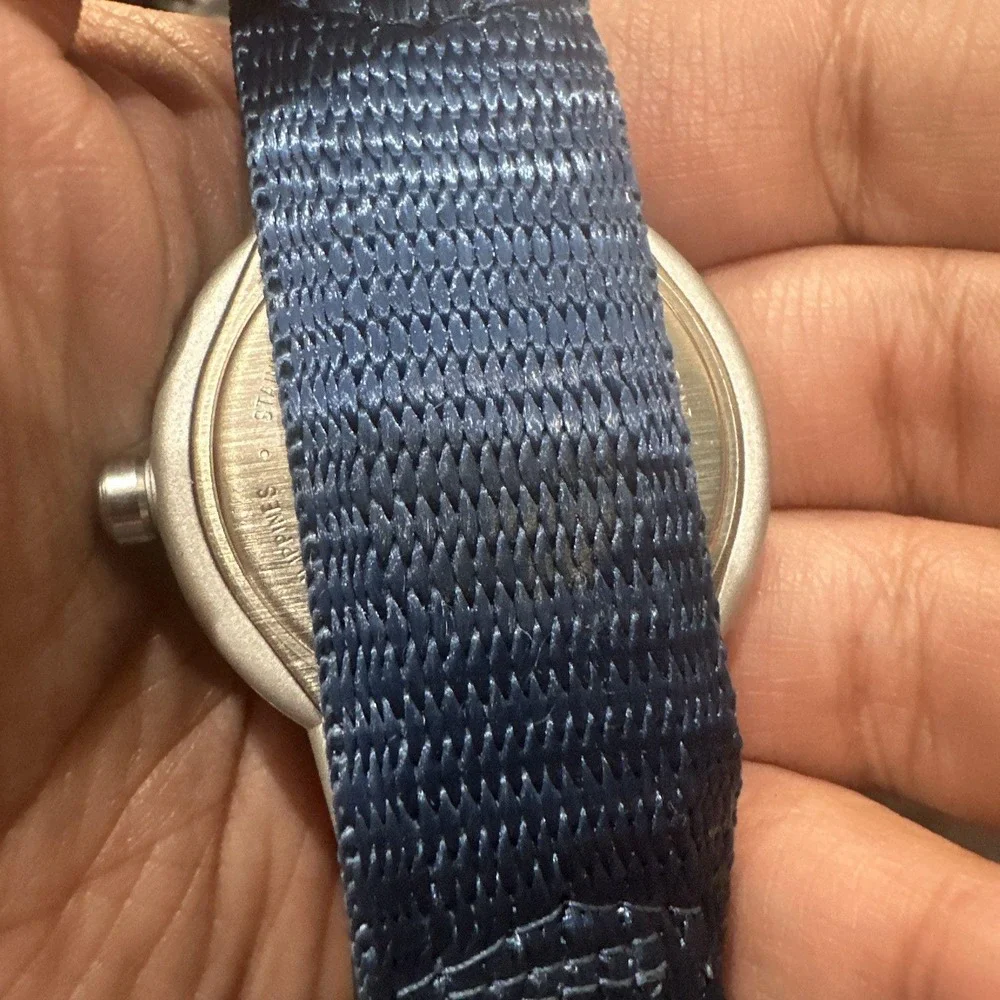 Works Timex Reefgear Men Digital‎ Watch Blue Plastic Nylon Chron Alarm Date 100m